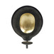 Metal 12" Round Votive Holder - Black/Gold