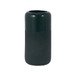 Ceramic 10" Grooved Vase - Forest Green