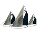 Metal 26" Sailboats Wall Decor - Blue/Silver