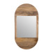 Wood Oval Mirror 34 x 18" - Brown