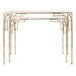 Metal Console Tables Mirror (Set of 2) - Gold