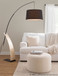 Large - Round Pouf - Beige