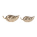 11 / 15" Fauna Leaf Vases (Set of 2) - Champagne