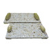 18 / 22" Allerd Mother & Pearl Trays (Set of 2) - White