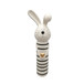 12" Lines Bunny With Gold Heart - White / Black