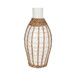 Terracotta Bottle Vase - White / Brown