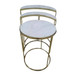 24" Marble Top Crescent Side Tables (Set of 3) - Gold
