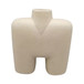 Ceramic 7" Square Shape Vase - Ivory