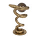 Metal 7" Snake Coil With Acrylic Ball - Gold