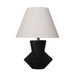 23" Ribbed Totem Table Lamp - Black / White