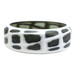 15" Fleming Glass Bowl - Black / White