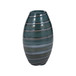 10" Santiago Striped Vase - Blue