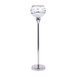 Glass Votive Holder With Stand 19" - White / Silver