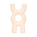 Open Cut Out Totem Object Sand Glaze - Ivory