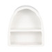 Curved 2 Shelf Wall Storage - White