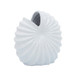 Ceramic 10" Shell Vase - White