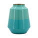 Metal Vessel Vase 12" - Green