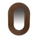 36" Ribbed Oval Mirror - Walnut