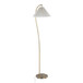 Cassis - 65" Art Deco Floor Lamp - Gold Metal And White Pleated Shade