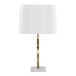 Moon - Table Lamp - White Marble, Gold Metal And White Shade