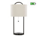Porto - 28" Metal Table Lamp With Wireless Charging - Oil Bronze And Natural Linen Shade from Grandview Gallery (Set of 2)