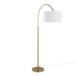 Salon - Reader 63" Metal Floor Lamp - Gold Metal With White Linen Shade from Grandview Gallery
