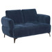 Lively - Chenille Upholstered Modern Track Arm Loveseat - Blue