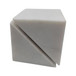 Cut Marble Cube 4" - Gray