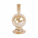 Glass Bubble Taper Candle Holder 7" - Gold Luster