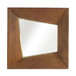 Hallox Carved Wood Mirror 36X36" - Light Brown