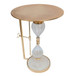 23" Chena Hourglass Table - Gold / White