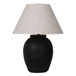 27" Artisan Jug Table Lamp Tapered Shade - Black / Beige
