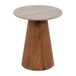 Metal 19" Hourglass Marble Top Side Table