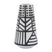 Ceramic 8" Eclectic Vase - Black/White