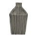 8" Lines Square Vase - Black / White