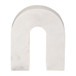 Marble 6" Horseshoe Tabletop Deco - White