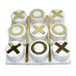 Marble Tic-Tac-Toe 7 / 7" - White / Gold