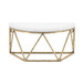 Wood Metal Demilune Wall Shelf 12" - White