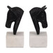 Horse Head Bookends (Set of 2) - White / Black