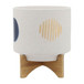 Funky Planter With Stand 10" - White