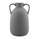 Ceramic 10" Eared Vase - Gray