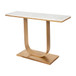 Metal / Marble Accent Table 47 x 32" - Gold / White