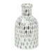 Glass 8" Mosaic Vase - White