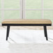 Vida Black - PU Dining Bench - Sand / Black