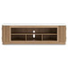 Camdill - XL TV Stand With Fireplace Option - Light Brown
