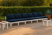 Nizuc - Outdoor Patio 6 Seat Armless Modular Sofa With White Frame