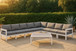 Nizuc - Outdoor Patio 8 Piece Modular Sectional With White Frame
