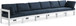 Nizuc - Outdoor Patio 6 Seat Modular Sofa With White Frame