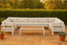 Nizuc - Outdoor Patio 9 Piece Modular Sectional With White Frame