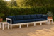 Nizuc - Outdoor Patio 5 Seat Modular Sofa With White Frame